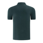 Set of 2 Short Sleeve Henley // Dark Green + Dark Blue (S)