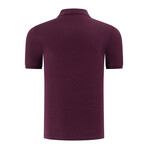 Set of 2 Short Sleeve Henley // Wine + Black (S)