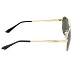 Norma Polarized Sunglasses // Gold Frame + Black Lens