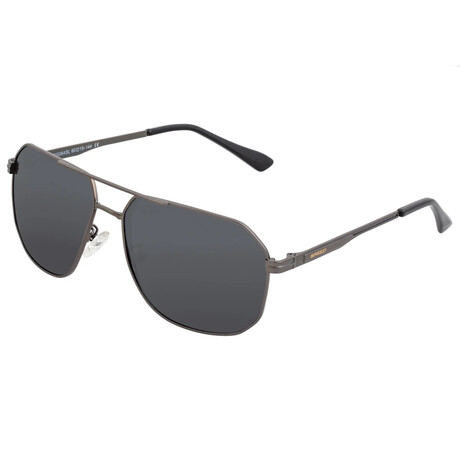 Norma Polarized Sunglasses // Gun Metal Frame + Black Lens