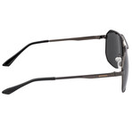 Norma Polarized Sunglasses // Gun Metal Frame + Black Lens