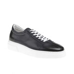 Leather Bowling Style Sneakers // Navy Blue (Euro: 43)