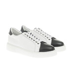 Leather Sneakers // White + Black (Euro: 41)