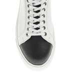 Leather Sneakers // White + Black (Euro: 41)