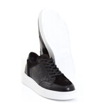 Leather Crocodile Detail Sneakers // Black (Euro: 45)