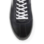 Leather Bowling Style Sneakers // Navy Blue (Euro: 41)