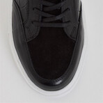 Leather Crocodile Detail Sneakers // Black (Euro: 45)