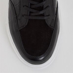 Leather Crocodile Detail Sneakers // Black (Euro: 42)