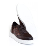 Leather Crocodile Detail Sneakers // Brown (Euro: 45)