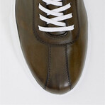 Leather Bowling Style Sneakers // Khaki (Euro: 39)