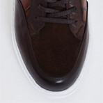 Leather Crocodile Detail Sneakers // Brown (Euro: 40)