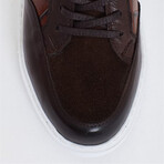 Leather Crocodile Detail Sneakers // Brown (Euro: 45)