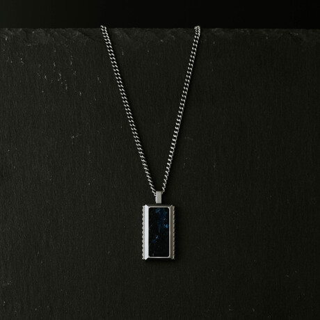 Hatton Gemstone Necklace // Silver + Blue
