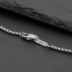 Boxed Chain Necklace // Silver