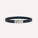 Riley Leather Bracelet // Blue (M)