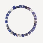 Memphis Cube Gemstone Bracelet // Blue (L)