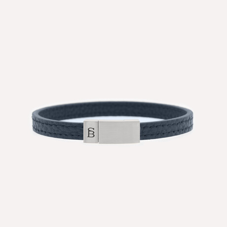 Grady Leather Bracelet // Blue (S)