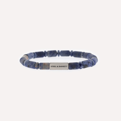 Colourful Cal Barrel Gemstone Bracelet // Blue (S)