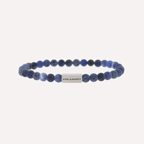 Natural Ned Round Gemstone Bracelet // Blue (S)