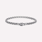 Urban Edge Box Chain Bracelet // Silver (L)