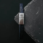 Riley Leather Bracelet // Blue (M)