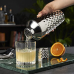 Seneca Crystal Faceted Cocktail Shaker // Silver