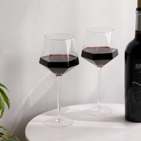Seneca Crystal Wine Glasses // Set of 2