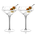 Seneca Crystal Diamond Martini Glasses // Set of 2