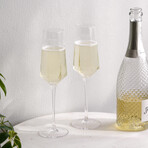 Seneca Crystal Champagne Flutes // Set of 2
