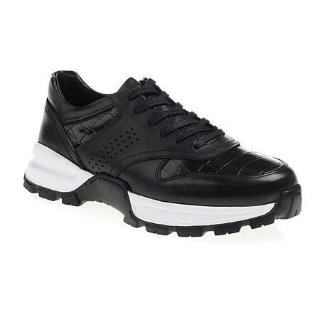 Leather Sport Sneakers // Black (Euro: 39)