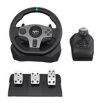 PXN V9 5-In-1 Universal USB Steering Wheel with 3-Pedals and Shifter Bundle