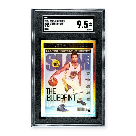 Stephen Curry // 2021-22 Panini NBA Hoops Slam Holo // SGC 9.5 Mint+