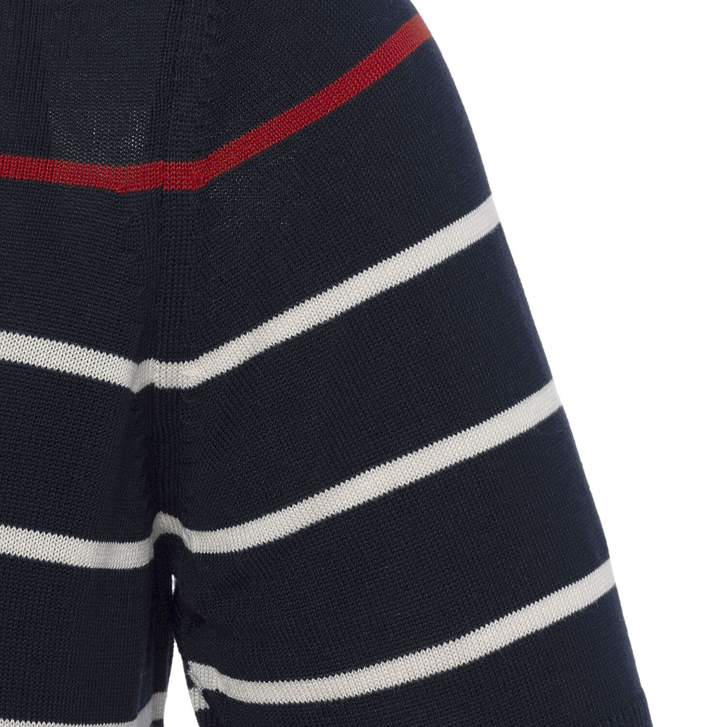 Tricot Striped Polo Shirt // Ecru + Red + Navy Blue (XS) - Felix Hardy ...