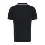 Tricot Tipped Polo Shirt // Black (M)