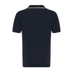 Tricot Tipped Polo Shirt // Navy Blue (M)
