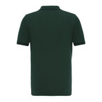 Tricot Tipped Rib Knit Polo Shirt // Green (M)