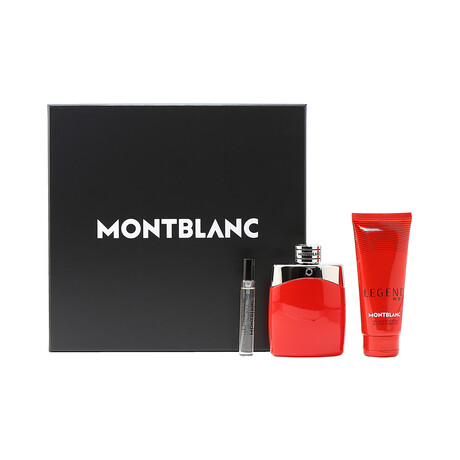Men's Fragrance // Mont Blanc Legend Red Mens Set (3.4 oz EDP / 3.4 oz Shower Gel /.25 oz EDP) // Set