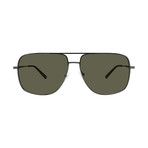 Ferragamo Mens SF278S 069 Pilot Sunglasses // Silver  + Grey Gradient