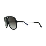 Ferragamo Mens SF999S 002 Aviator Sunglasses // Matte Black + Grey Gradient