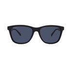 Ferragamo Mens SF998S 002 Square Sunglasses // Matte Black + Blue