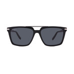 Ferragamo Mens SF1037S 001 Square Sunglasses // Black + Gray