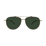 Ferragamo Mens SF226S 723 Pilot Sunglasses // Havana Gold  + Green Graidient