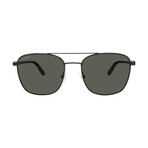 Ferragamo Mens SF158S 015 Aviator Sunglasses // Dark GunMetal + Grey