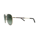 Ferragamo Mens SF226S 723 Pilot Sunglasses // Havana Gold  + Green Graidient