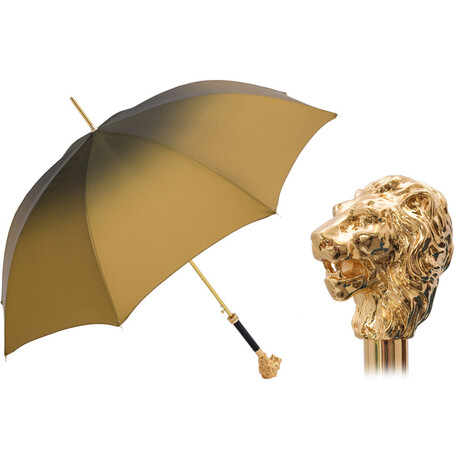 Iconic Golden Lion Umbrella // Gold