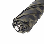 Orange Leather Handle Camo Umbrella // Green Camo