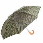 Orange Leather Handle Camo Umbrella // Green Camo