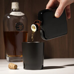 Irving Nautilus Ceramic Flask // Black