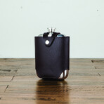 Harrison Flask with Traveling Case in Leather and Stainless