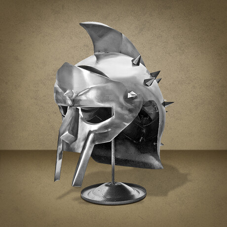 Silver Gladiator Spike Helmet